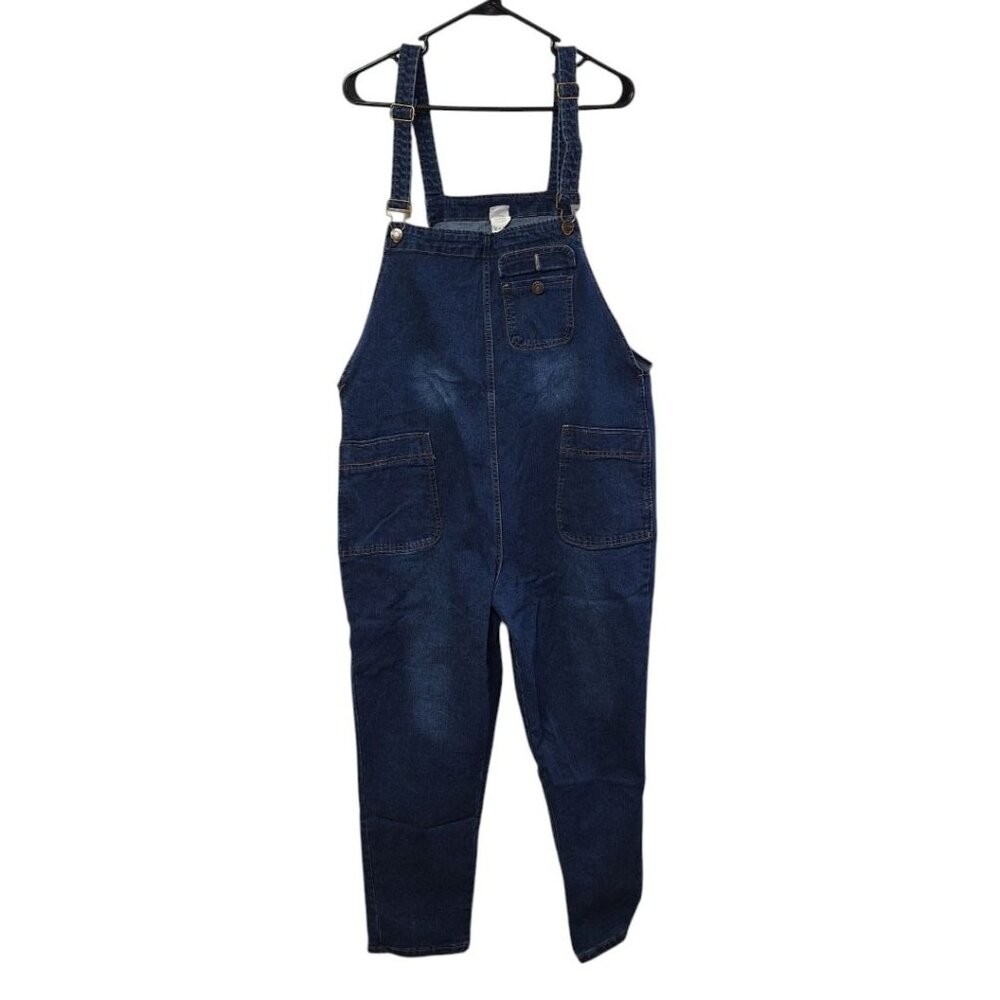Soojun‎ Denim Jean Overalls Womens XL Adjustable Straps Pockets Oversized